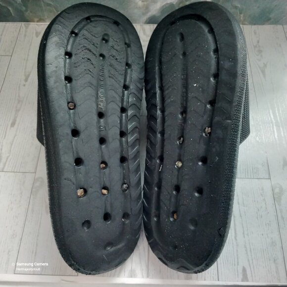 Bebe Black Men's Rubber Slides Slippers Sandals Size 10 Good Used Condition - Picture 6 of 7